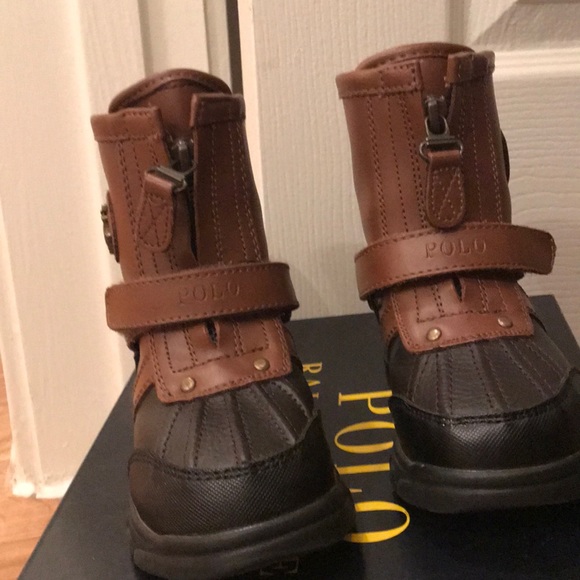 Polo Ralph Lauren Ranger Mallet Bear boots navy blue suede new toddlers shoes